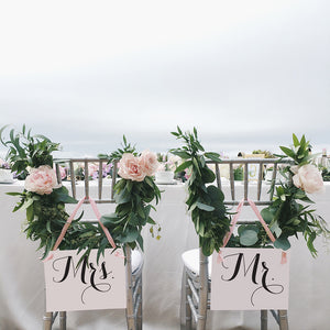 Bride and Groom Chair Banners