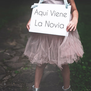 Aquí Viene La Novia Spanish Sign