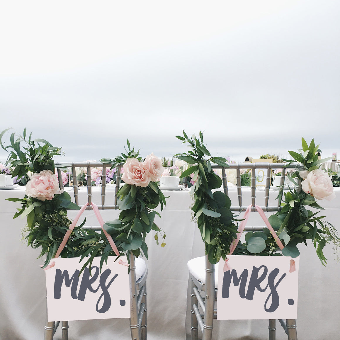 Mrs. & Mrs. Chair Banners | Set of 2