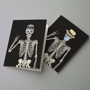 Skeleton Blank Greeting Cards - 24 Pack