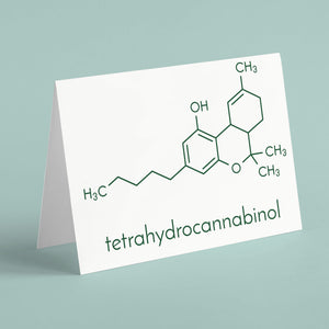 Cannabis Greeting Cards Chemical Composition & Leaves - 24 Pack