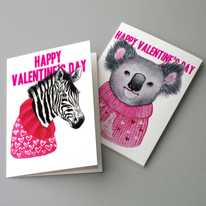 Valentine's Day Animal Cards - 24 Pack