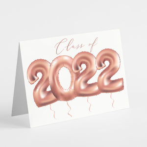 Balloon Class of 2022 Graduation Cards - 24 Pack