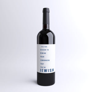 Hanukkah Wine Bottle Labels - 4 Pack