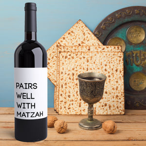 Passover Wine Bottle Labels - 8 Pack
