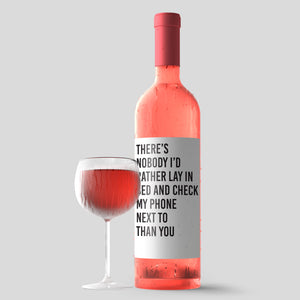 Funny Valentine's Day Wine Label + Card