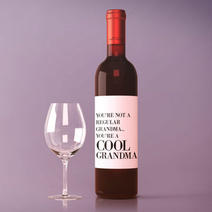 Cool Grandma Mother's Day Wine Label + Card