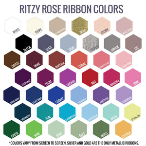 Ritzy Rose Ribbon Color Options Swatch Card