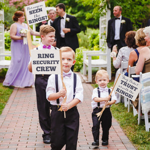 Ring Bearers Ring Security Crew Set of 3 Signs