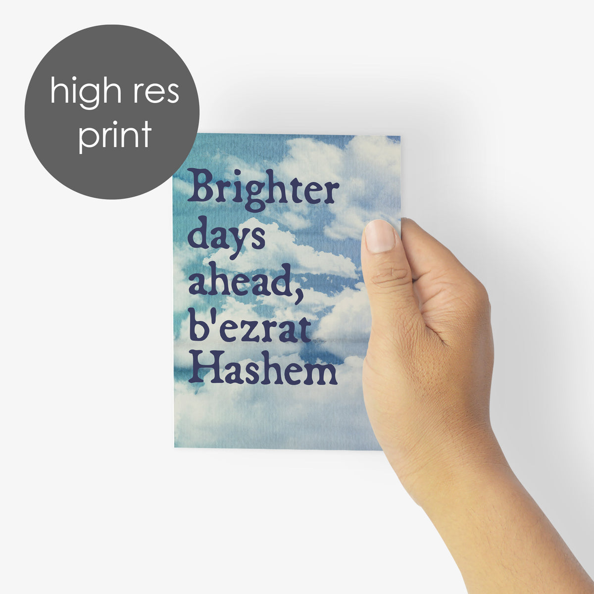 Cards featuring rounded sans-serif and serif fonts on soft blue and lavender cloud gradient backgrounds.