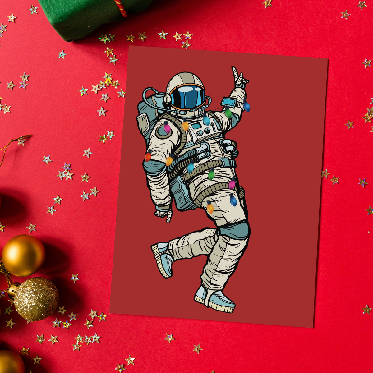 Card kids' Christmas set with a watercolor llama, sketched sloth in plaid scarf, and koala in a green Santa hat.