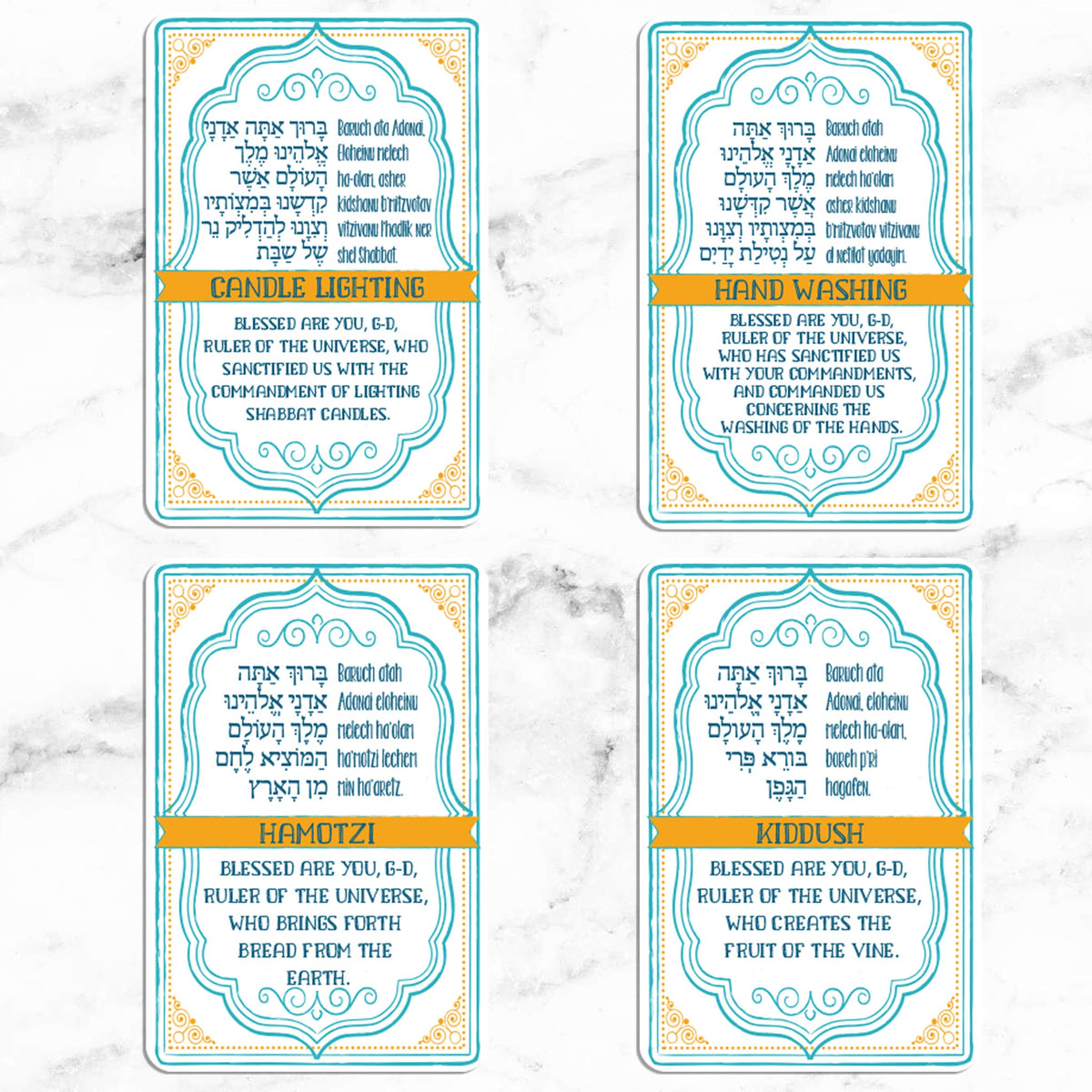 Jewish Blessing Cards, Set of 2