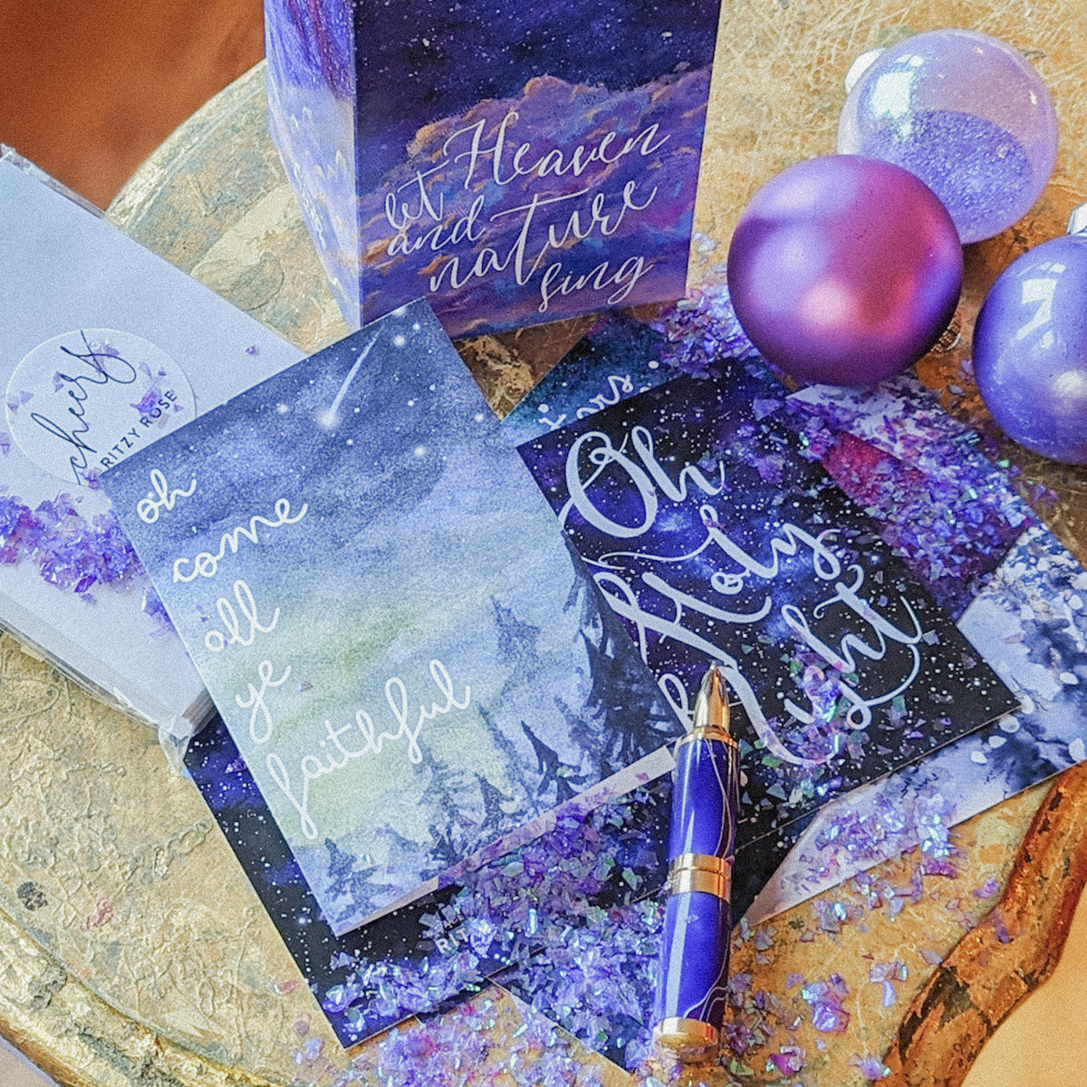 Religious Christmas Greeting Cards, Set of 24