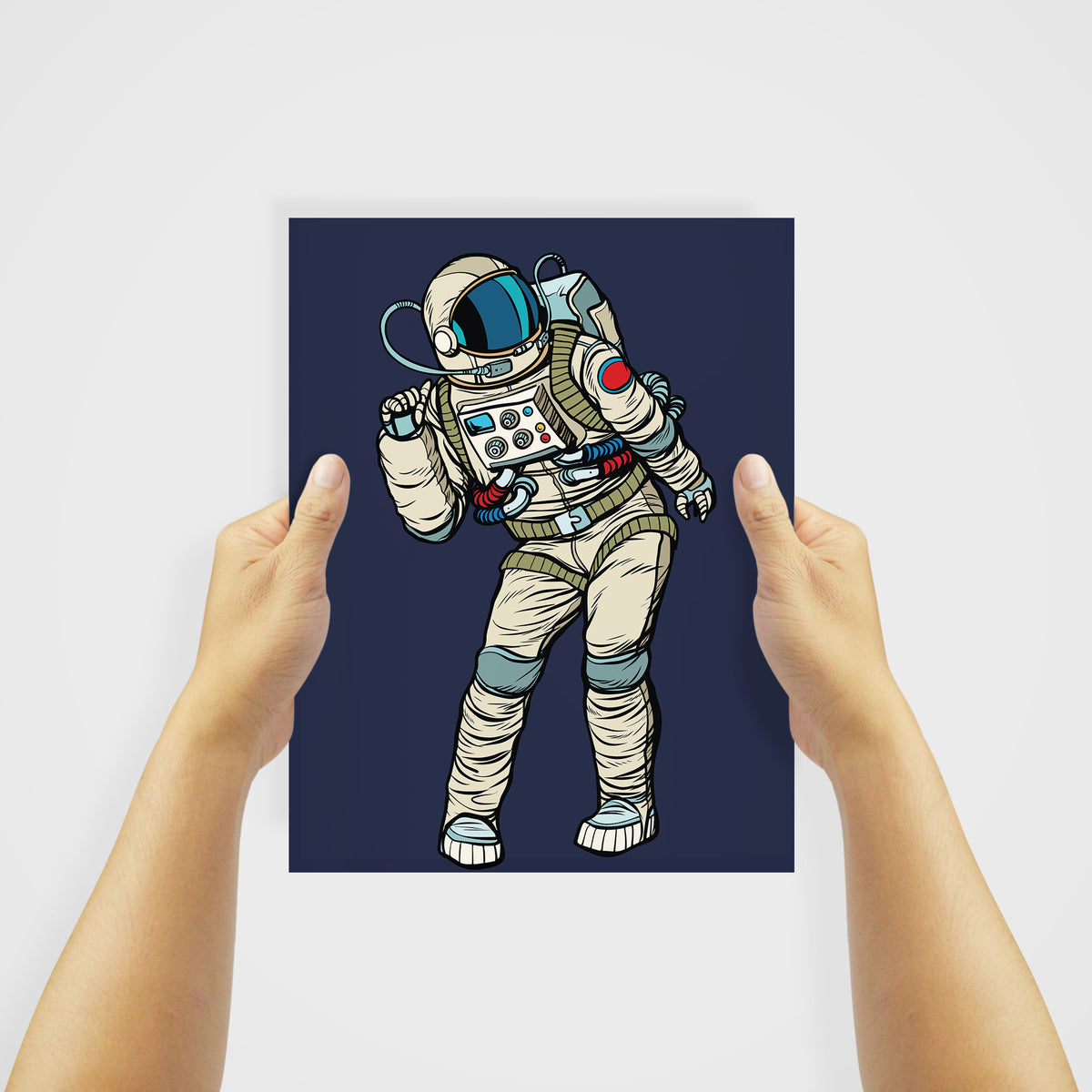 Dancing Astronaut Wall Prints, Set of 6