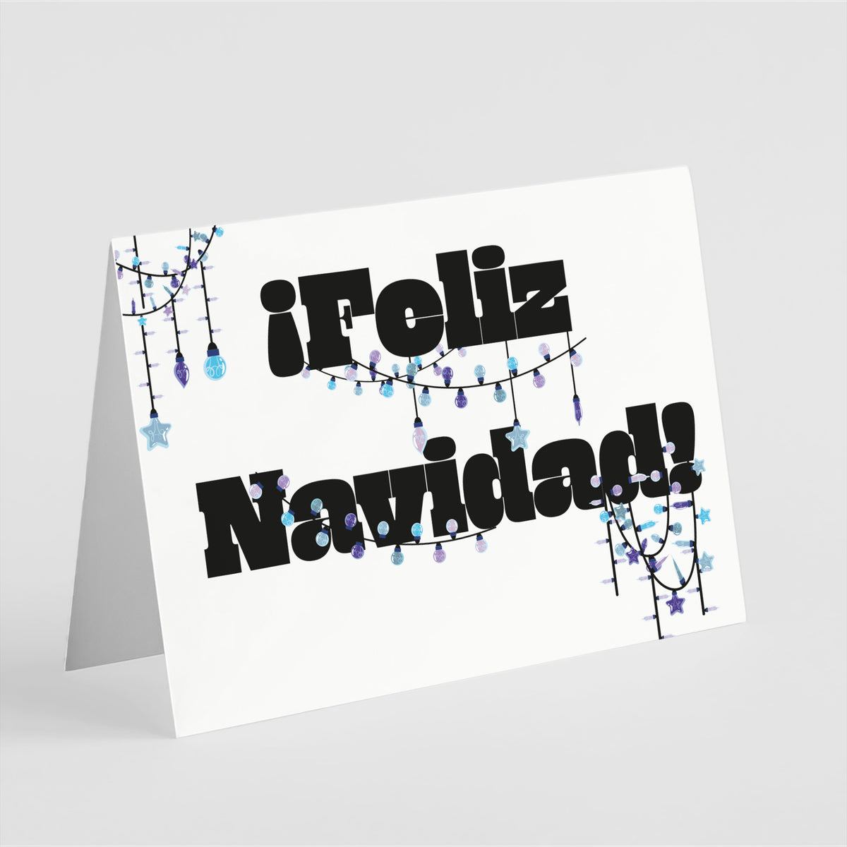 String Lights Feliz Navidad Greeting Cards, Set of 24