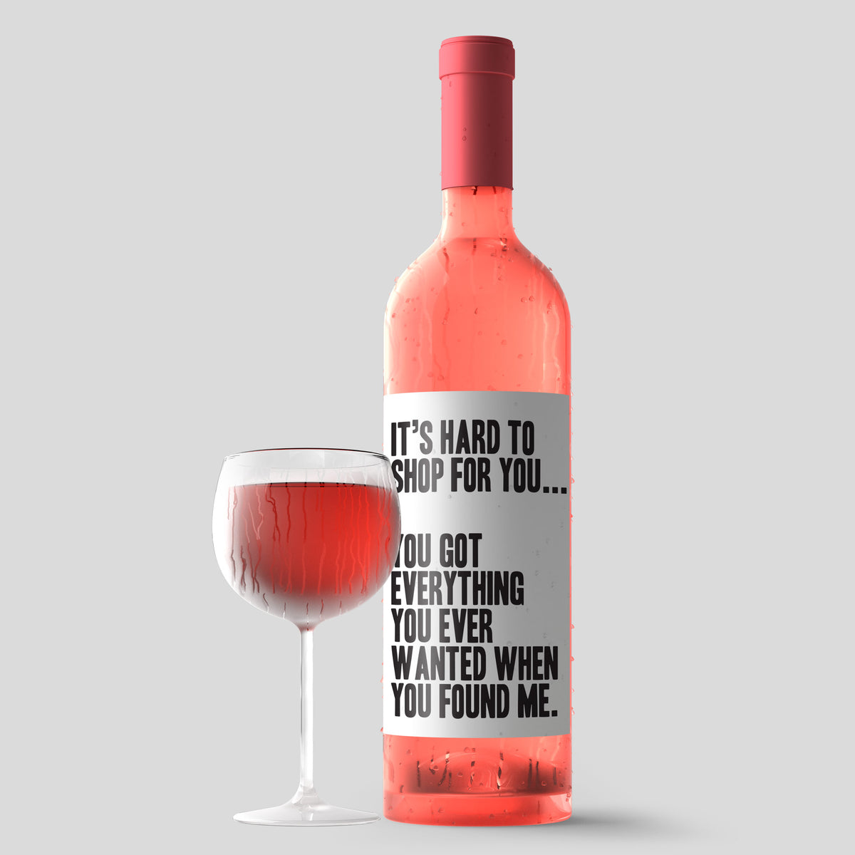 Blindly Confident Valentine's Day Wine Label and Card