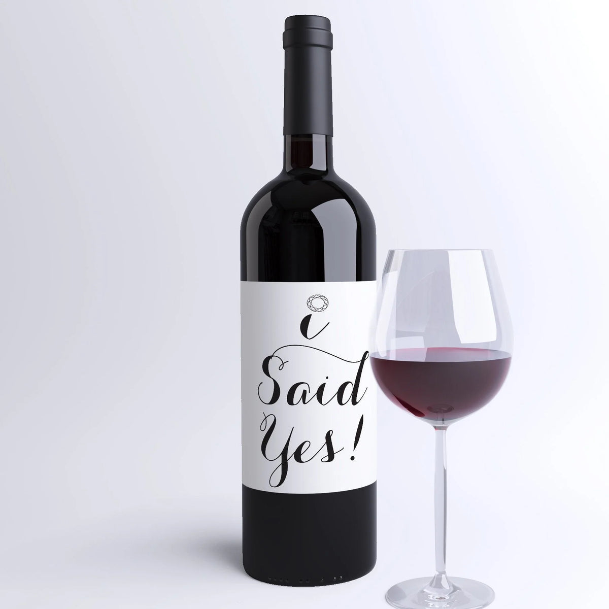 I Said Yes Wine Labels, Pack of 4