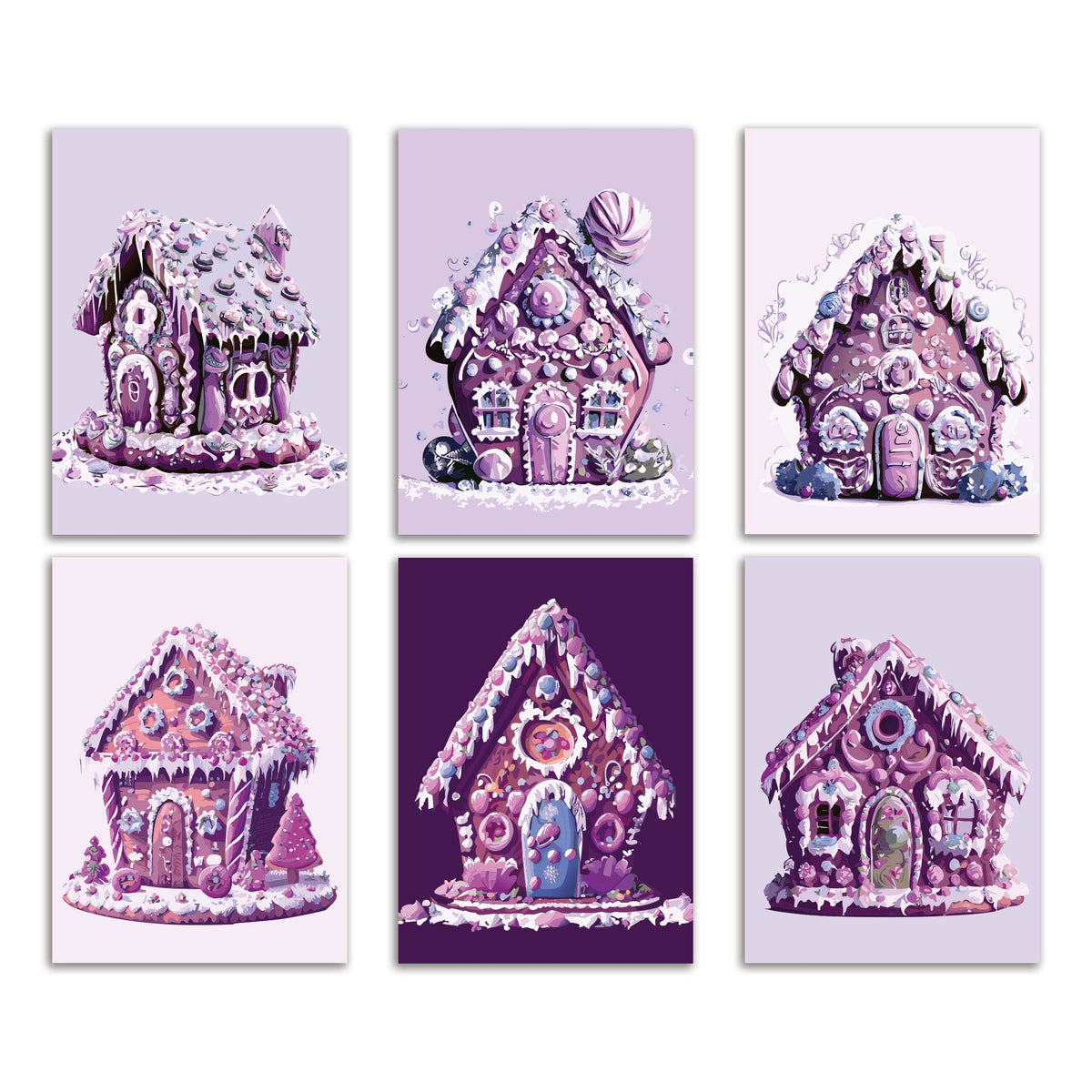 Gingerbread House Christmas Cards, Set of 24