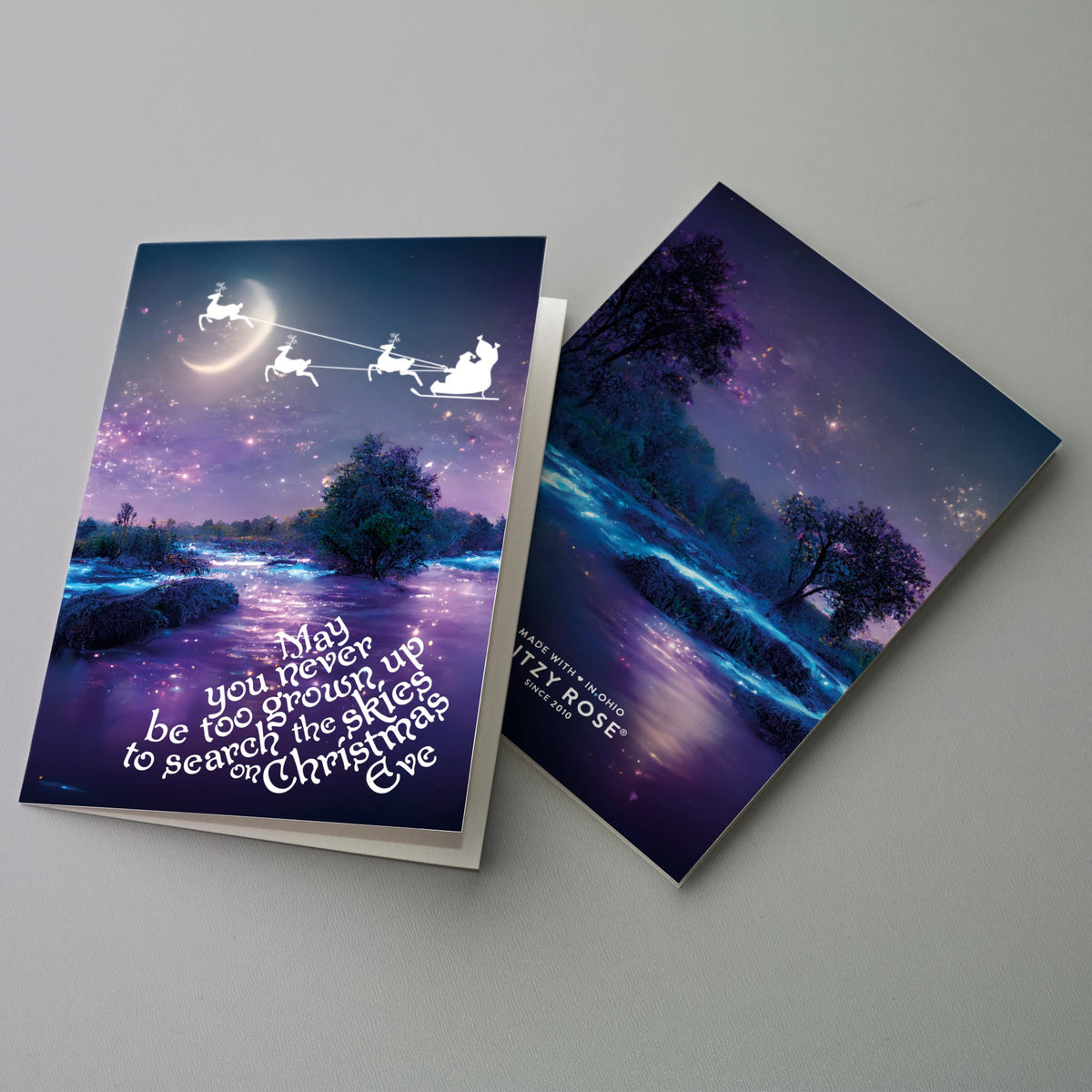 Magical Christmas Eve Greeting Cards, Set of 24