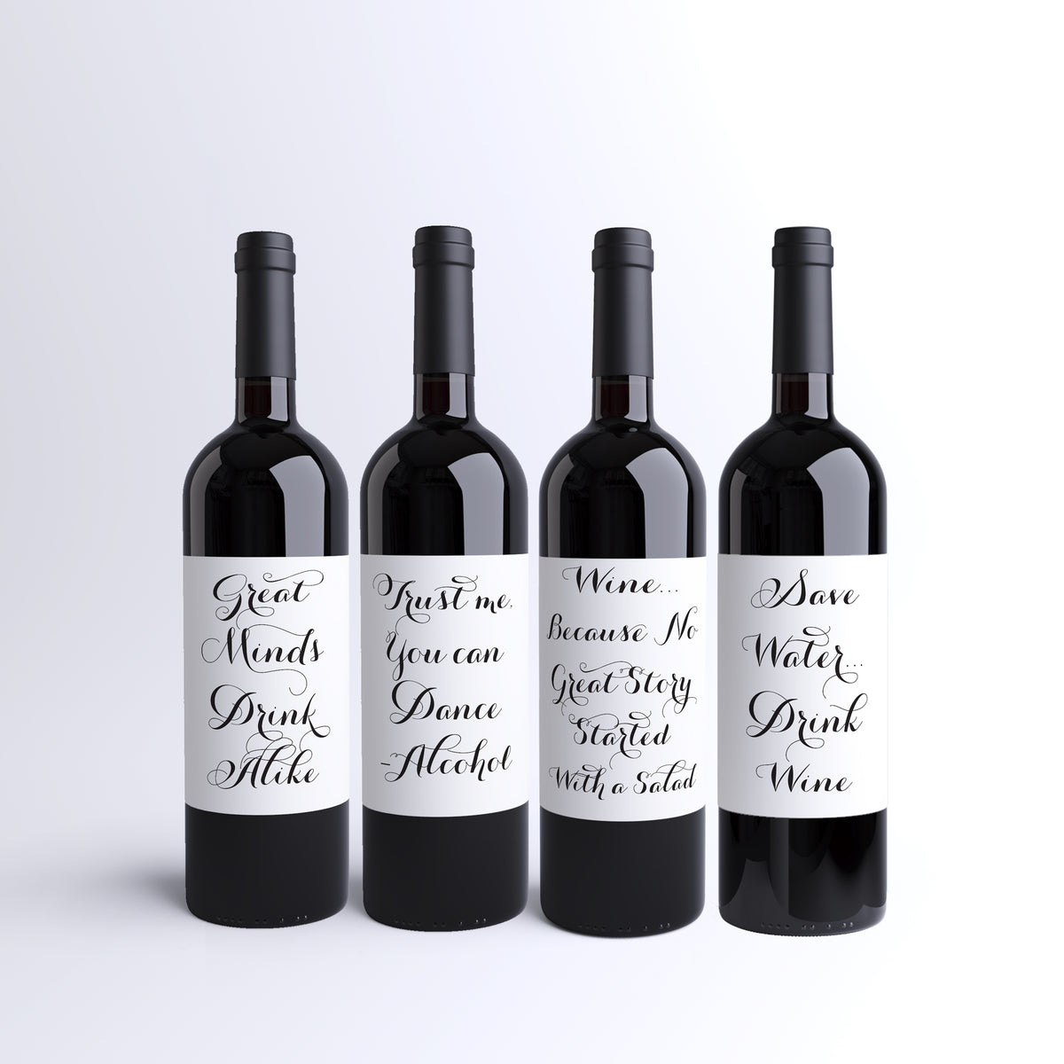 Wine Lover Wine Labels, Pack of 4