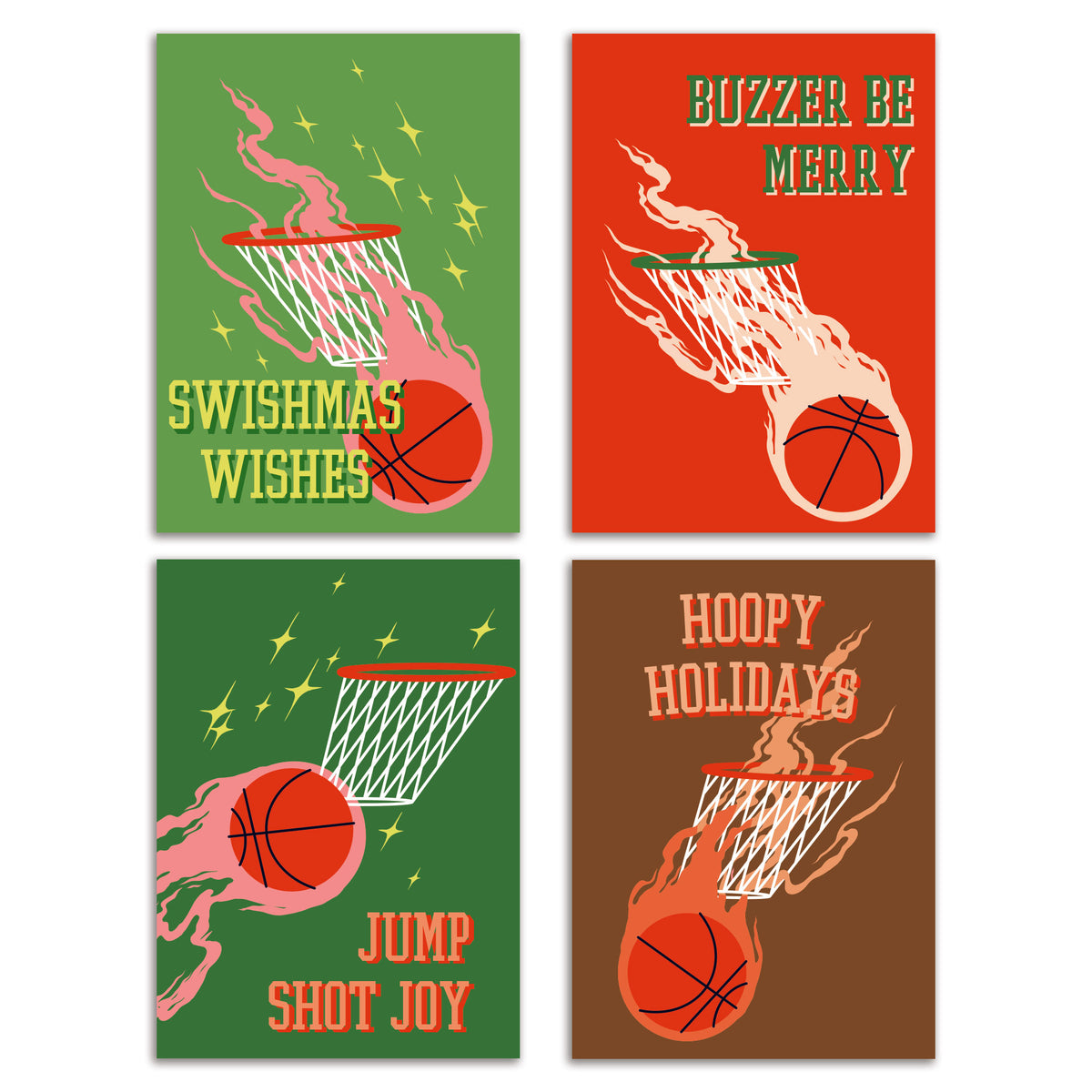 Basketball Christmas Cards, Set of 24