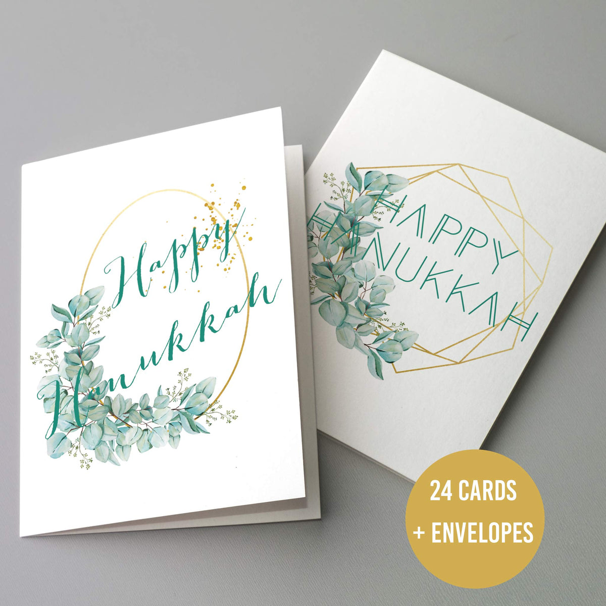 Hanukkah Greeting Cards, Set of 24