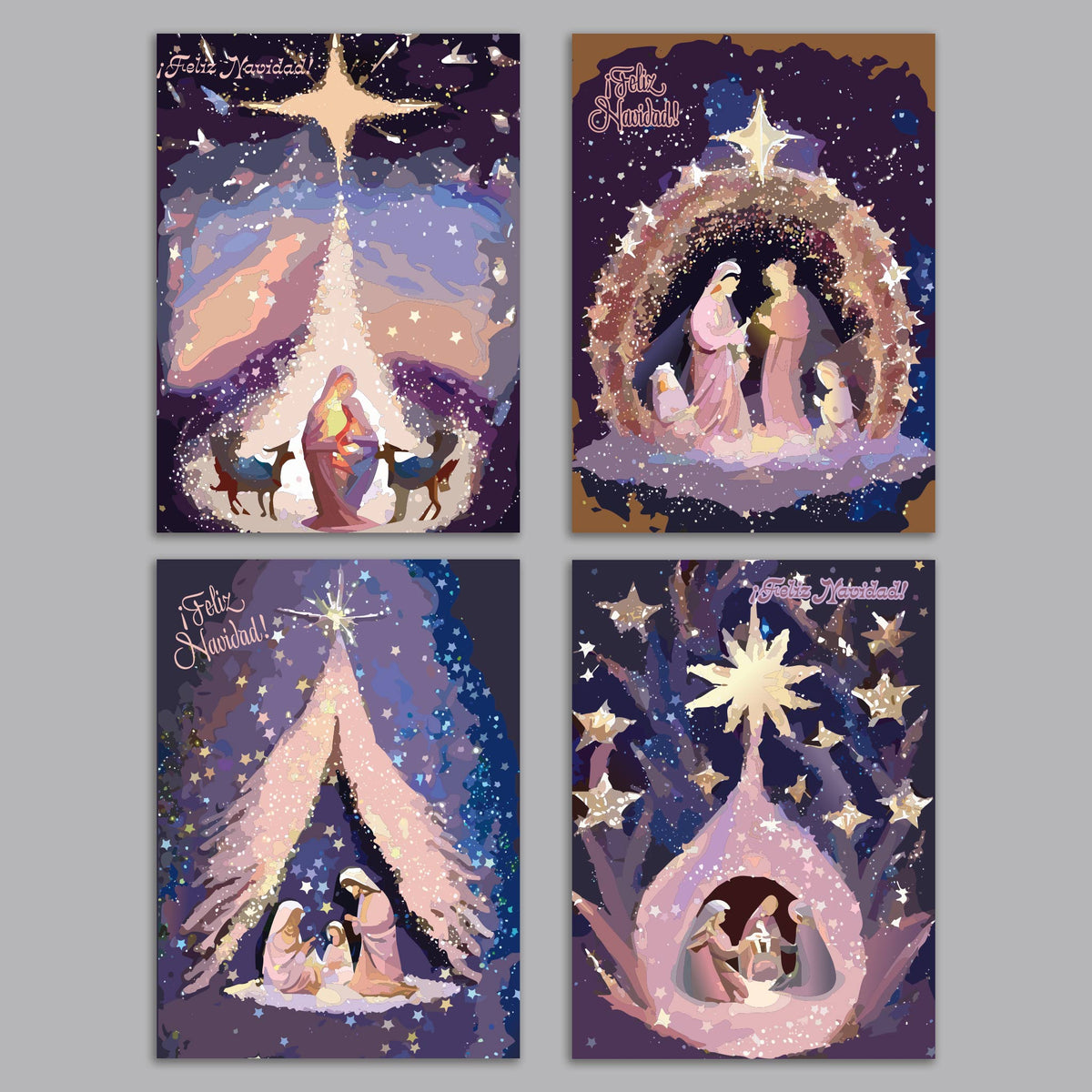 Nativity Scene Christmas Greeting Cards, Set of 24
