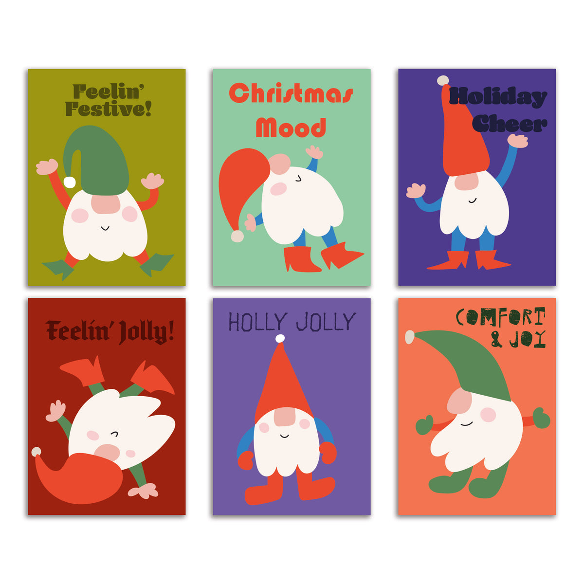 Elf Christmas Cards, Set of 24