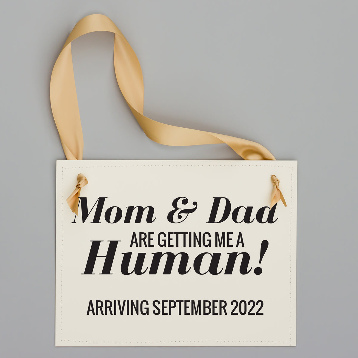 Mom & Dad Are Getting Me a Human Sign