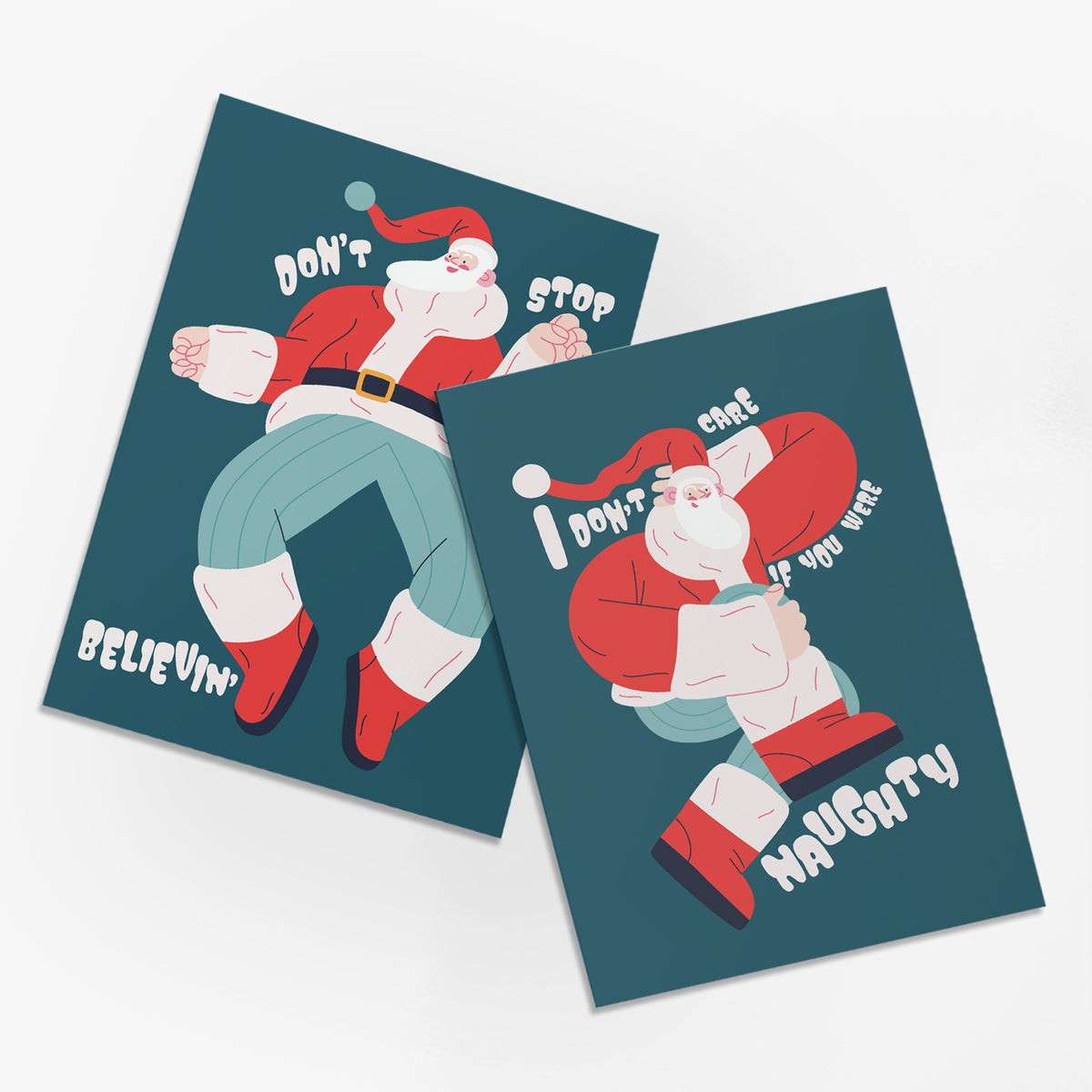 Don't Stop Believing in Santa Christmas Cards, Set of 24