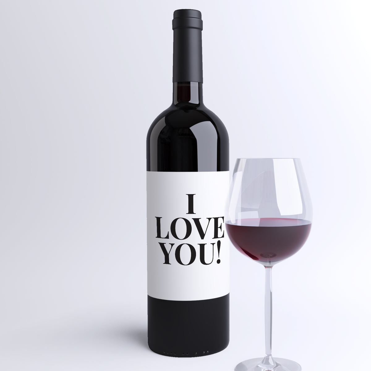 I Love You Mother's Day Wine Label and Card