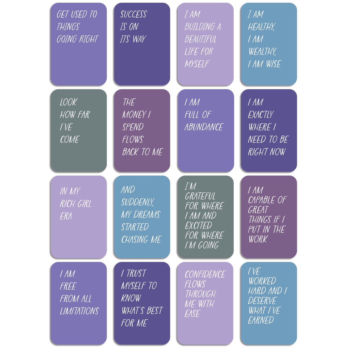 Rich Girl Era Affirmation Cards, Deck of 16