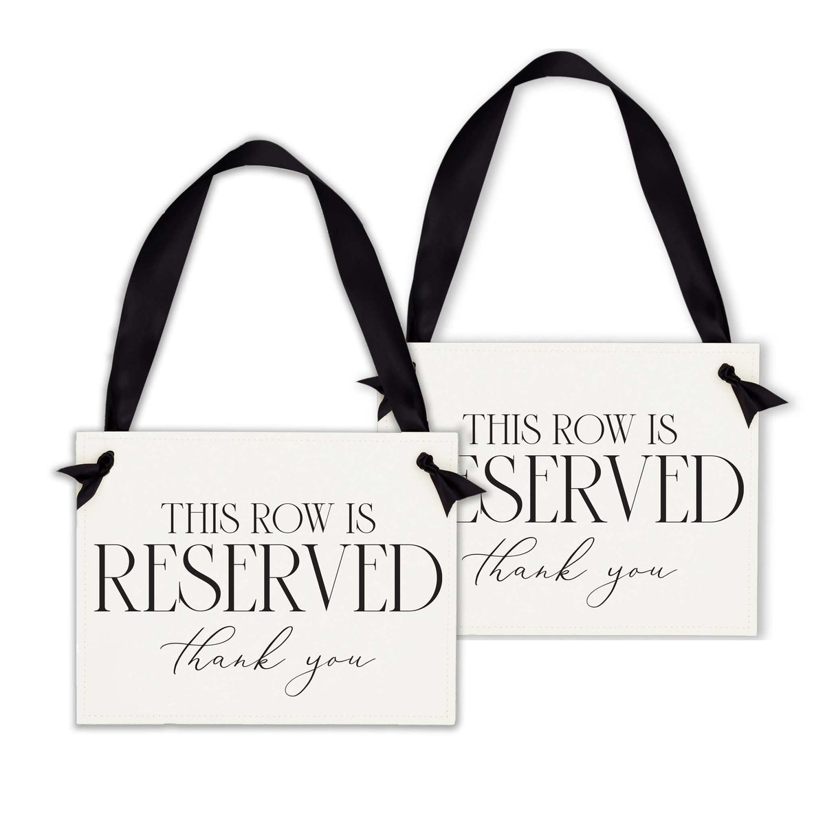 Reserved Row Chair Signs, Set of 2