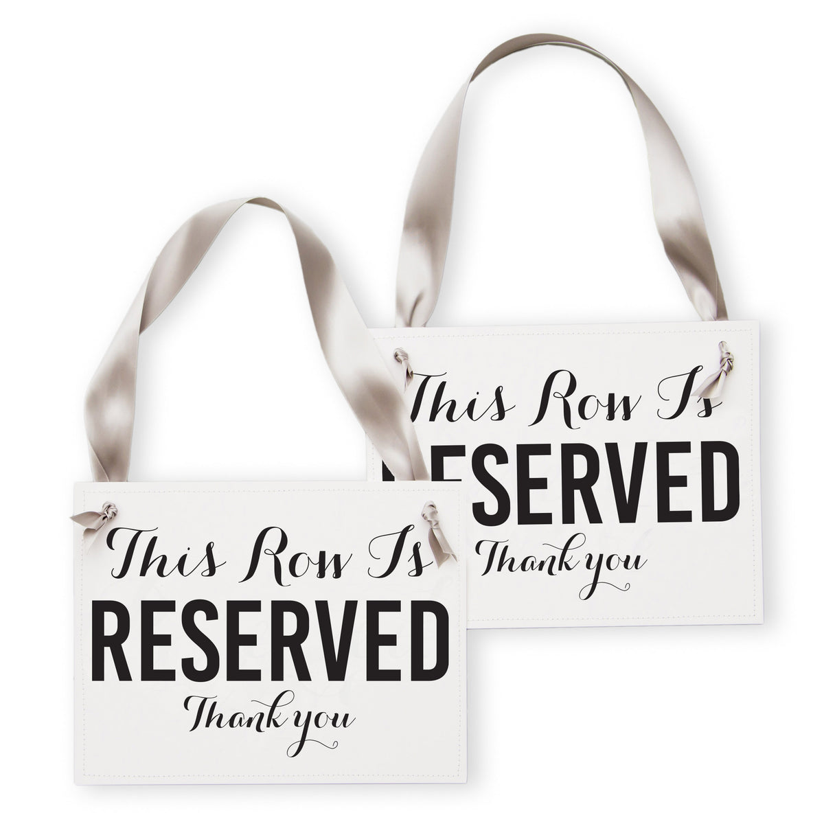Reserved Row Signs, Set of 2