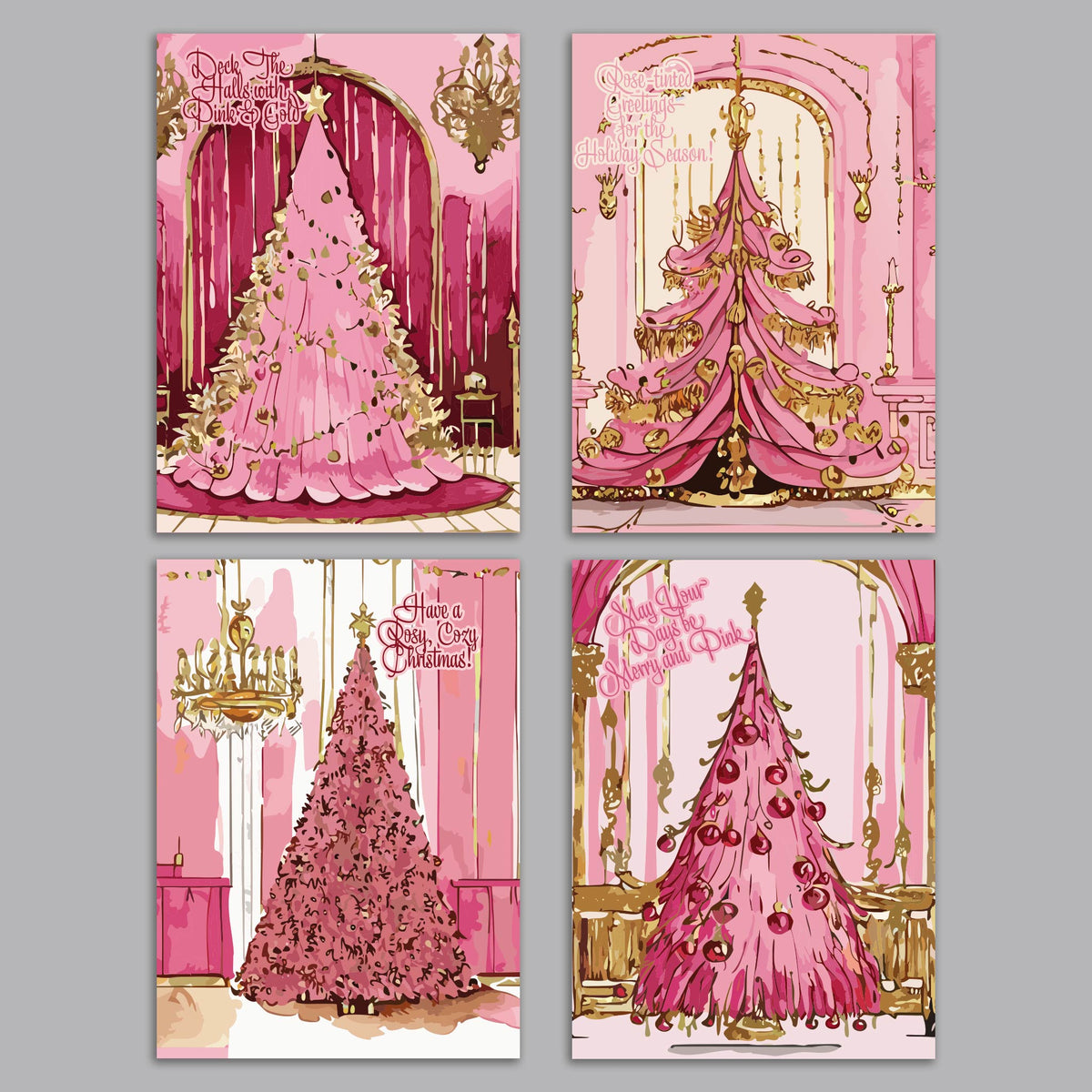 Versailles Yuletide Greeting Cards, Set of 24