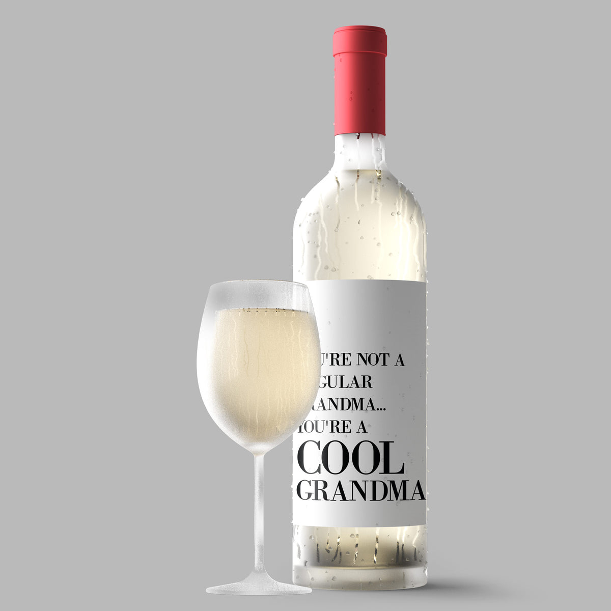 Cool Grandma Mother's Day Wine Label and Card