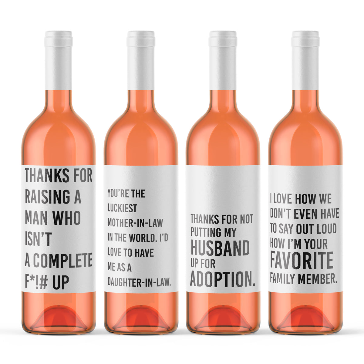 Mom Appreciation Wine Labels, Pack of 4