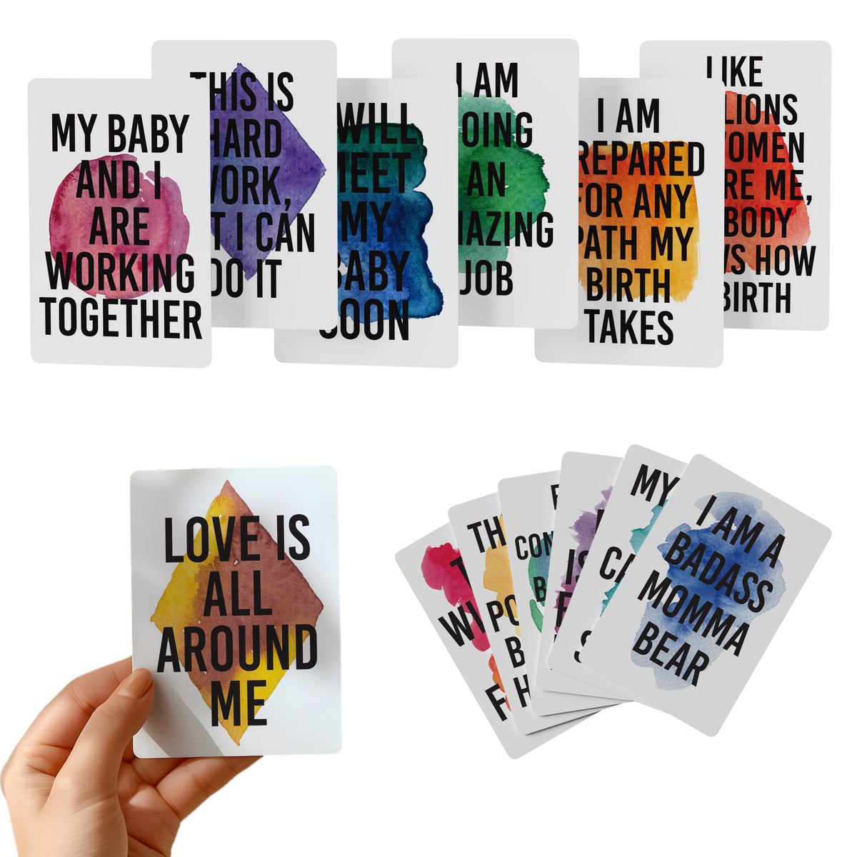 Birth Affirmation Cards, Deck of 16