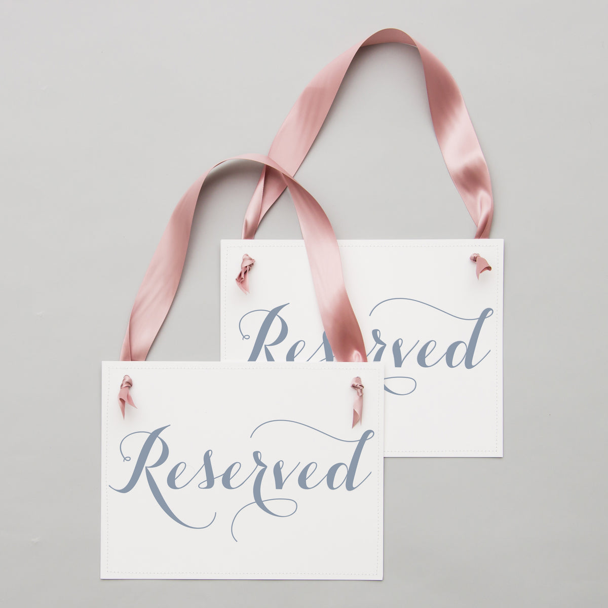 Gray and Fig Reserved Chair Signs, Set of 2
