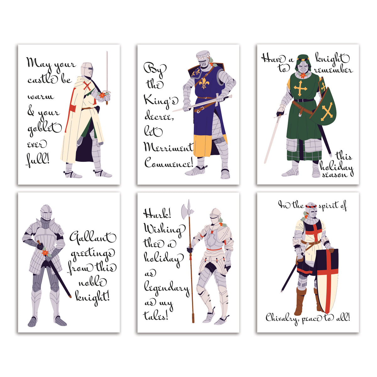 Knights in Shining Armor Christmas Cards, Set of 24