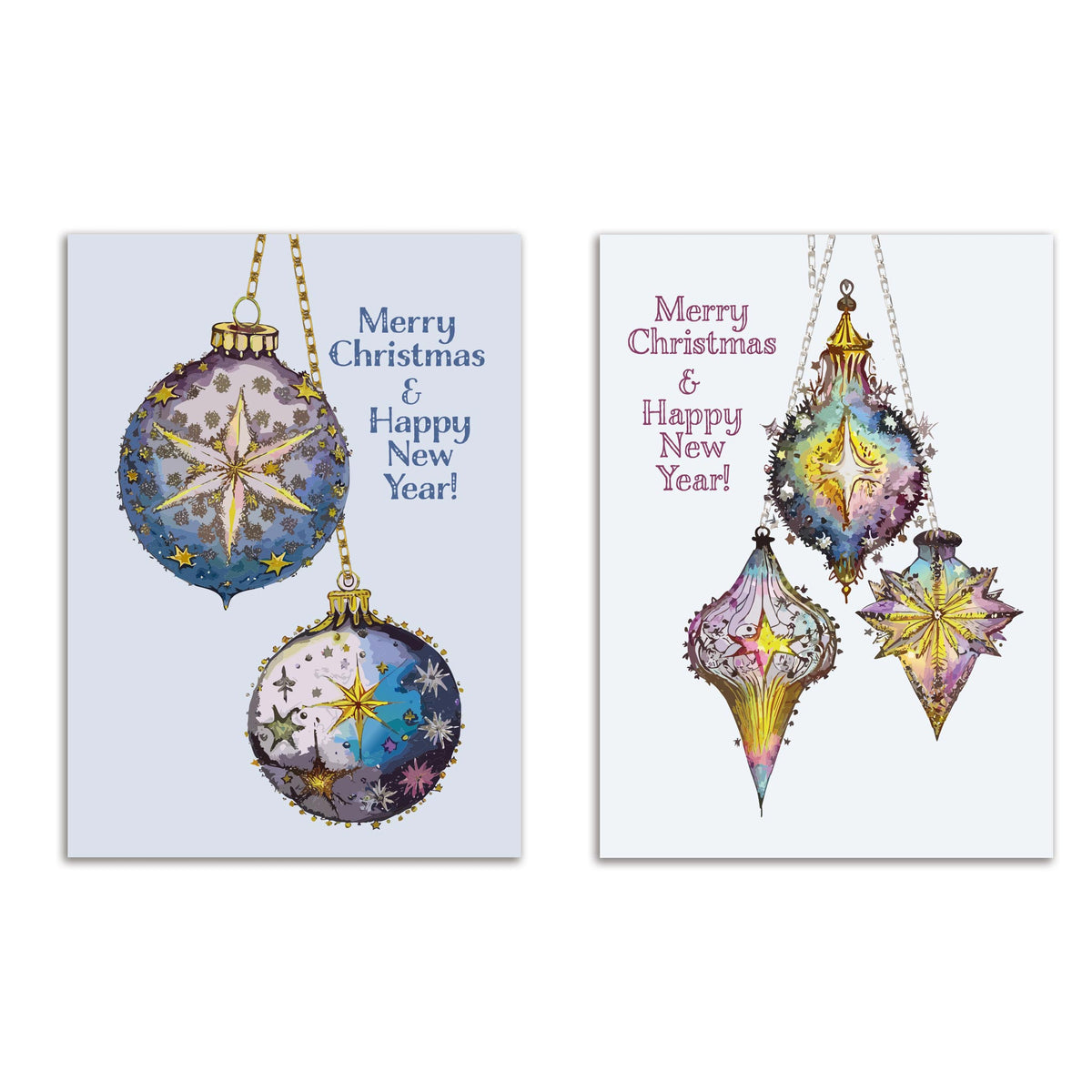 Celestial Merry Christmas Cards, Set of 24