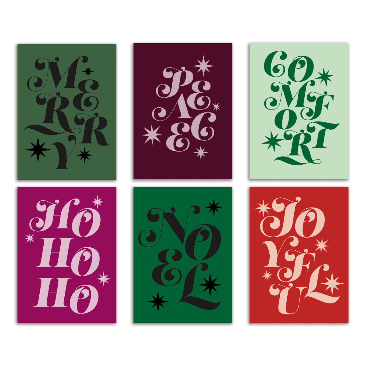 Christmas Greeting Cards, Set of 24