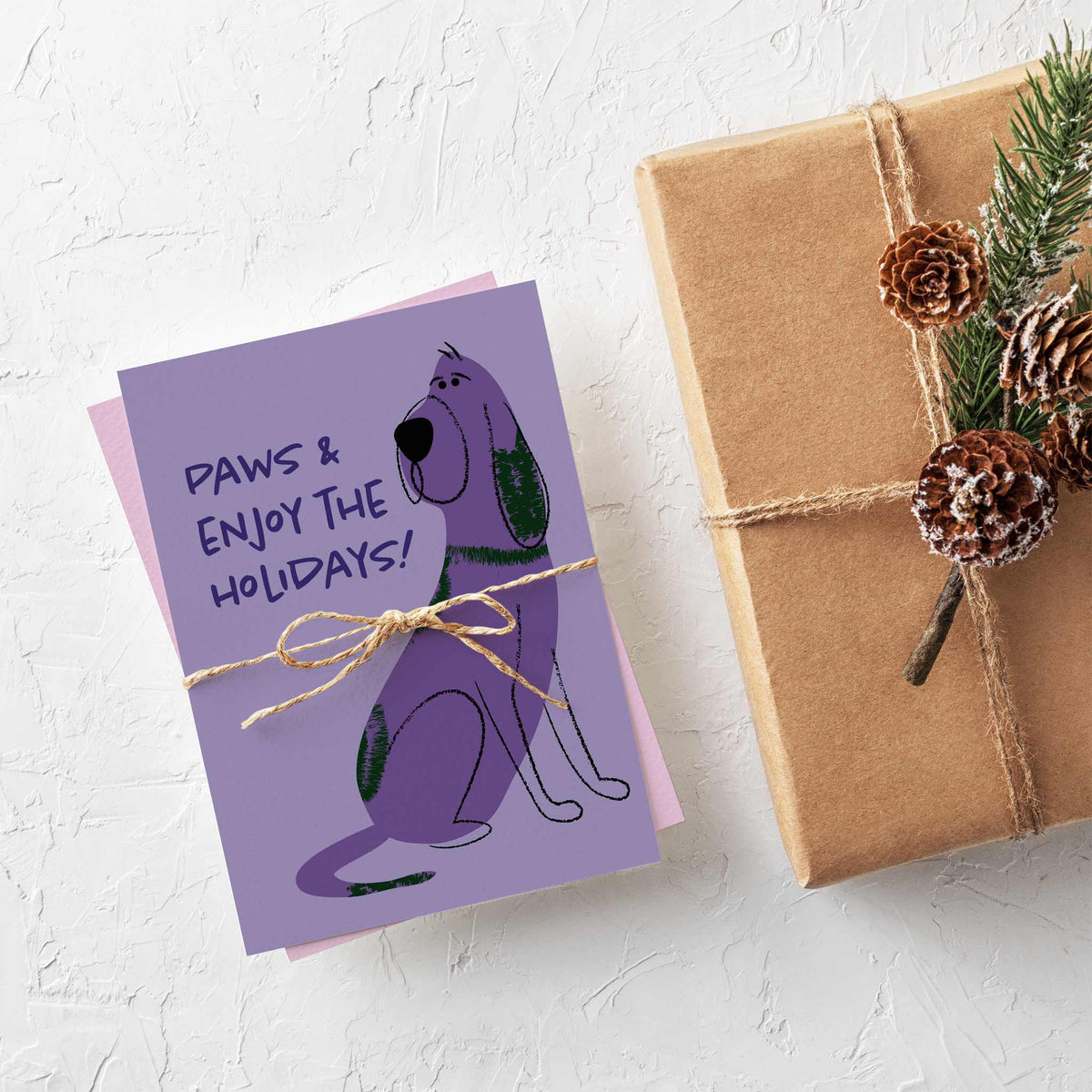 Funny Dog Christmas Greeting Cards, Set of 24