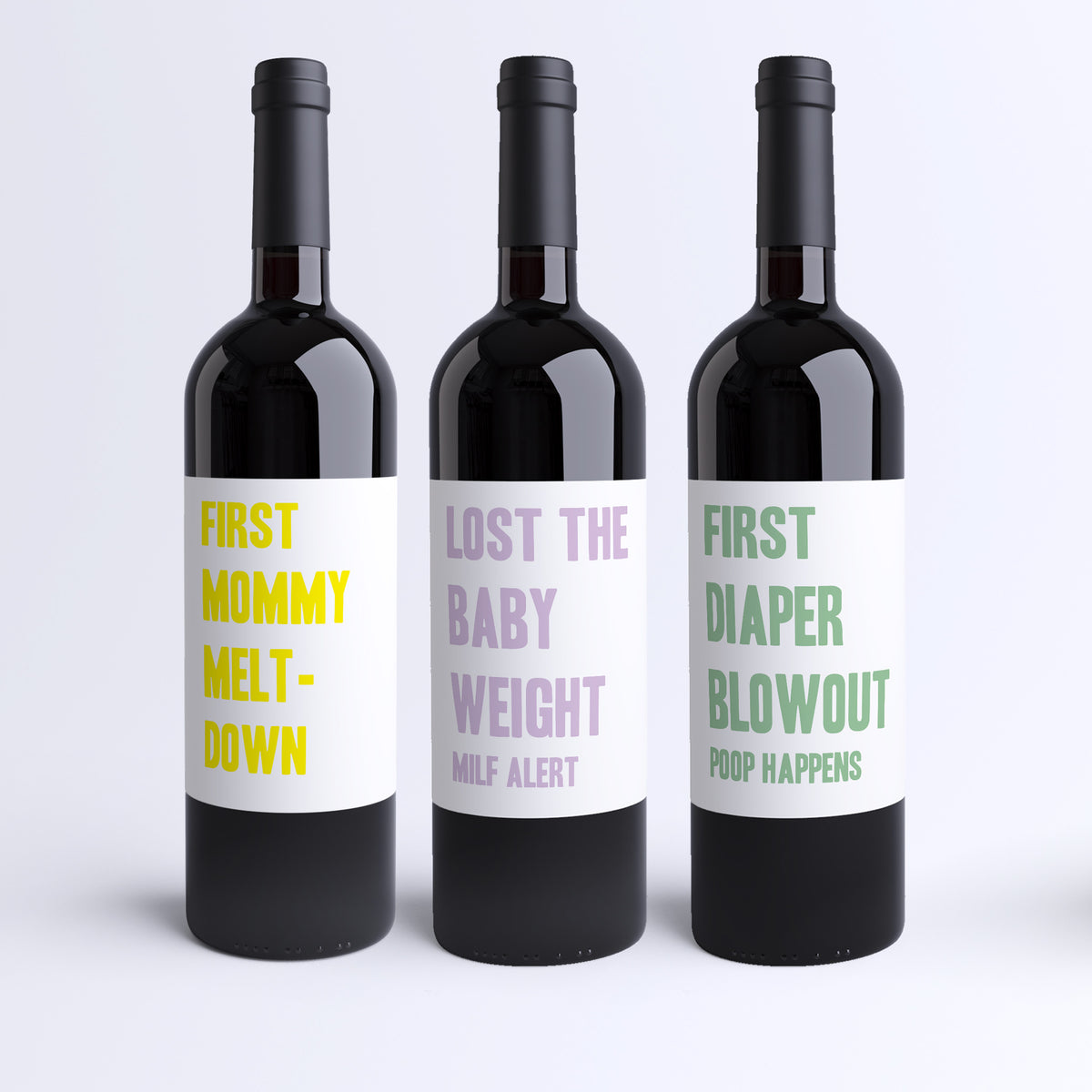 Mommy Milestone Wine Labels, Pack of 9