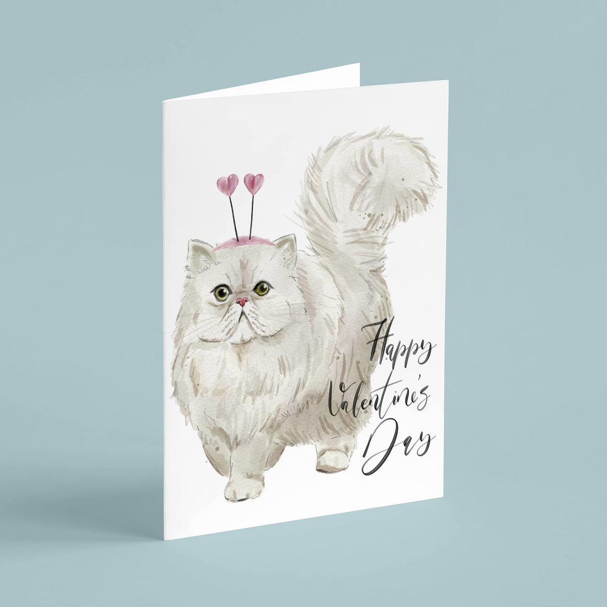 Valentine's Day Cat Greeting Cards, Set of 24