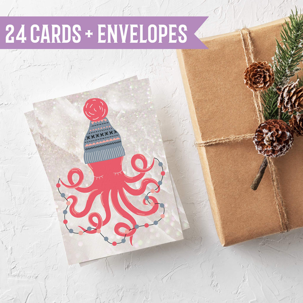 Nautical Christmas Cards, Set of 24