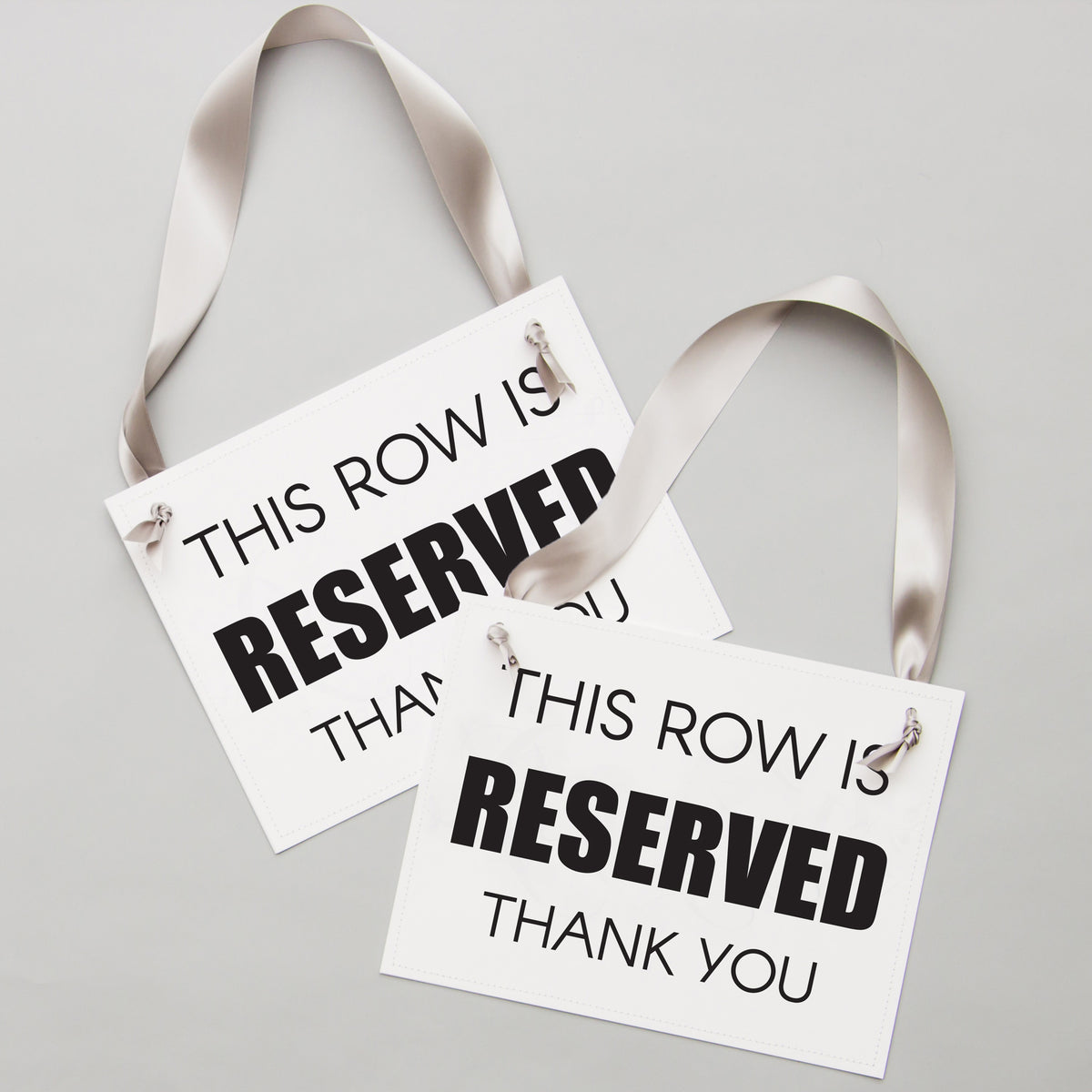 Reserved Row Chair Signs