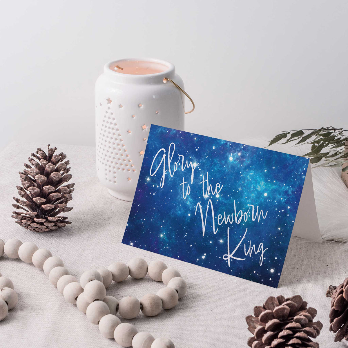 Religious Lyric Christmas Greeting Cards, Set of 24