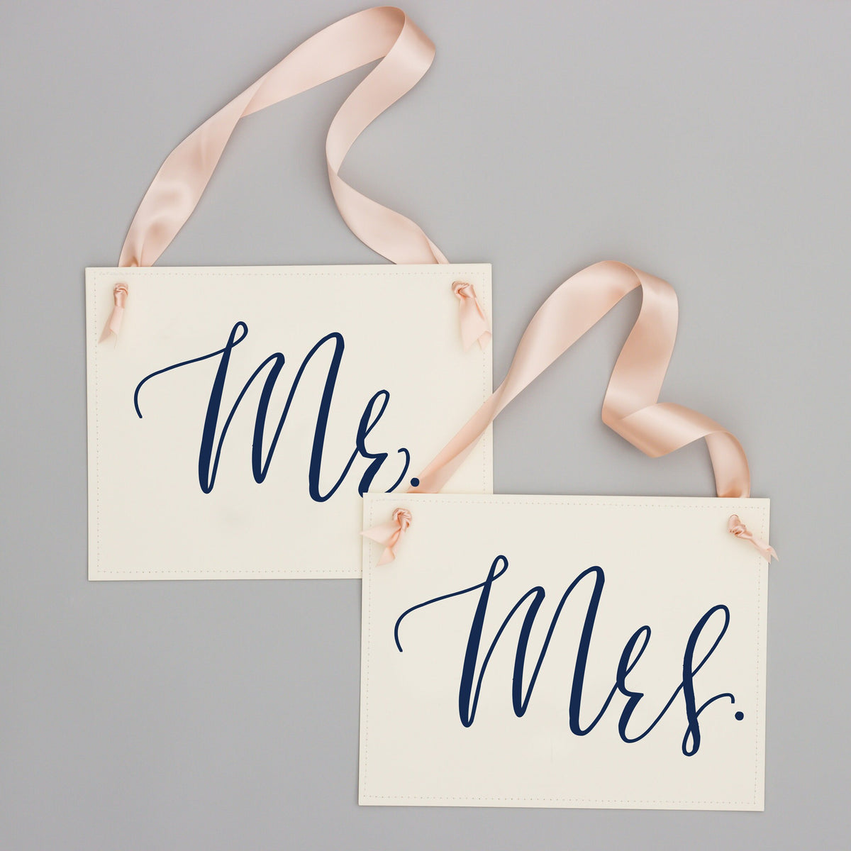 Mr. & Mrs. Wedding Chair Banners, Set of 2