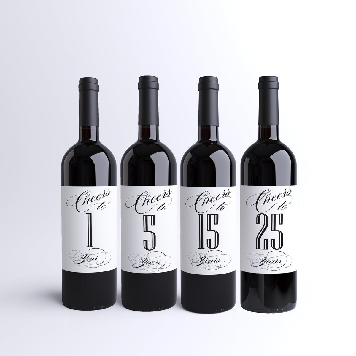 Anniversary Wine Label, Cheers to 10 Years